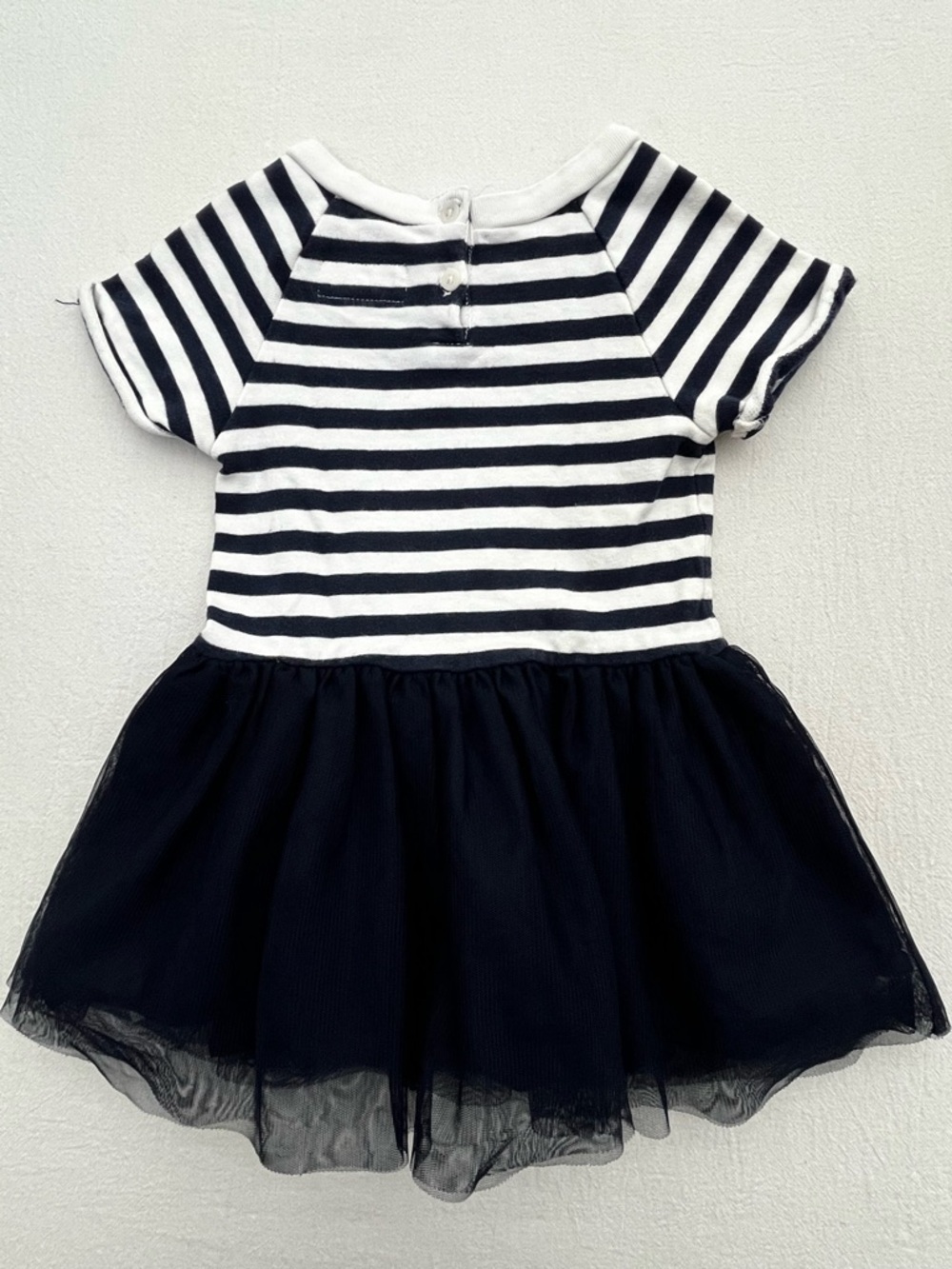 Baby Gap Disney Belle Dress Gold Navy Stripe Tulle Princess Beauty Beast Cotton - Picture 4 of 6